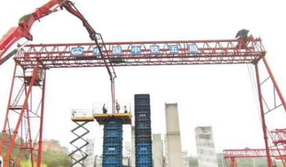 吊帶吊具參與長沙高架橋預(yù)制墩柱吊裝工作